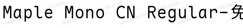 Maple Mono CN Regular字体转换